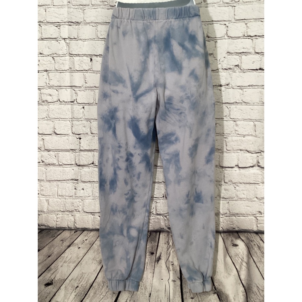 Brandy Melville Jogger Sweatpants Blue Tie Dye Rosa Pants One Size - Picture 2 of 4